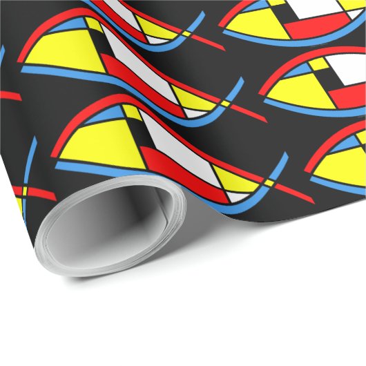 Abstracte vis cadeaupapier (Rol Hoek)