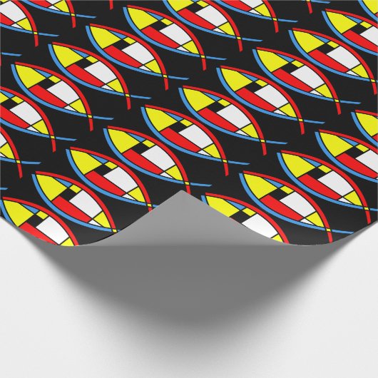 Abstracte vis cadeaupapier (Hoek)