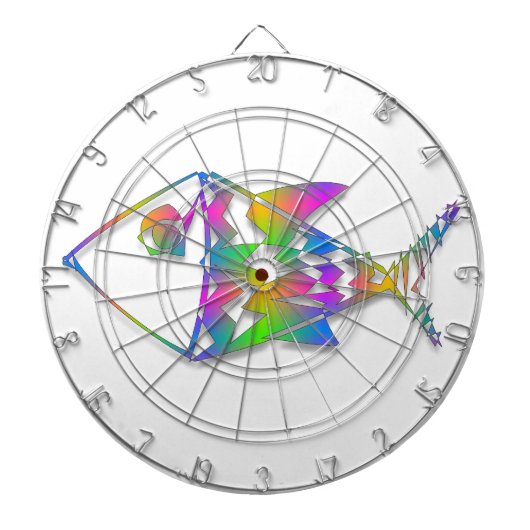 Abstracte vis dartbord (Voorkant)