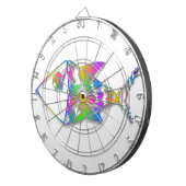 Abstracte vis dartbord (Voorkant Rechts)