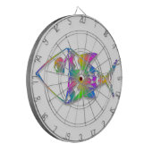 Abstracte vis dartbord (Voorkant Links)