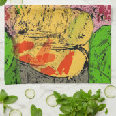 Abstracte vis, homage naar Matise Theedoek (Gevouwen)