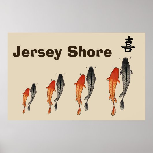 Abstracte vis, Jersey Shore Poster (Voorkant)