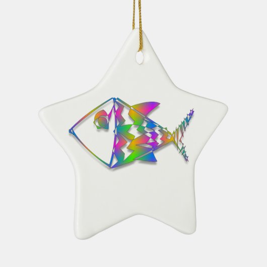 Abstracte vis keramisch ornament (Rechts)