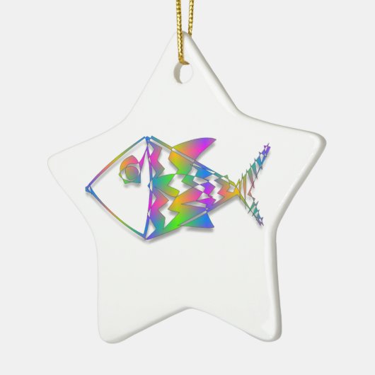 Abstracte vis keramisch ornament (Links)