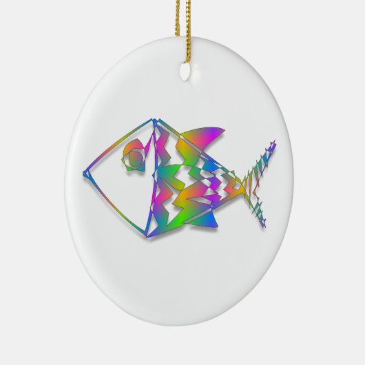 Abstracte vis keramisch ornament (Rechts)