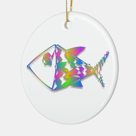 Abstracte vis keramisch ornament (Links)