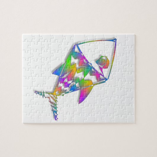 Abstracte vis legpuzzel (Horizontaal)