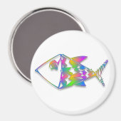 Abstracte vis magneet (Voorkant / Achterkant)