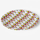 Abstracte vis papieren bordje (Gekanteld)