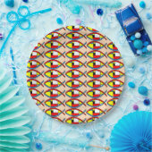 Abstracte vis papieren bordje (Feest)