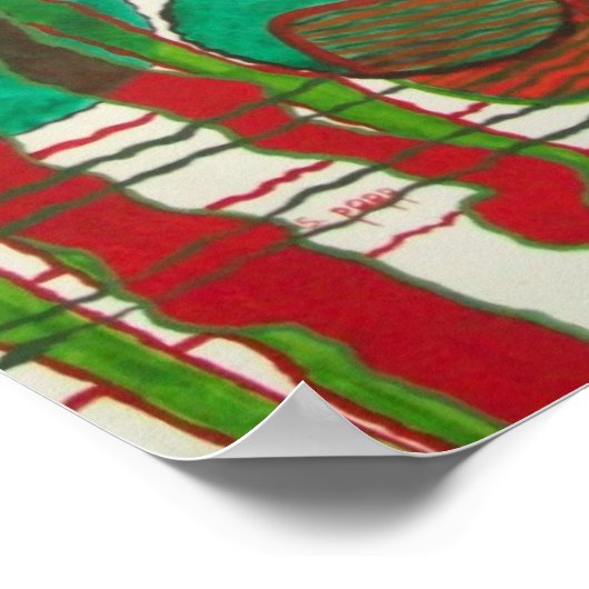 Abstracte vis poster (Hoek)