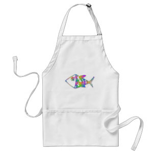 Abstracte vis standaard schort