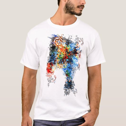 Abstracte vis t-shirt (Voorkant)