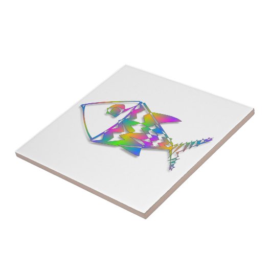 Abstracte vis tegeltje (Zijkant)