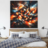 Abstracte visie op beweging en geest canvas afdruk (Insitu (Slaapkamer))