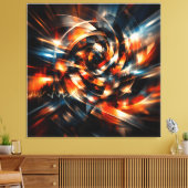 Abstracte visie op beweging en geest canvas afdruk (Insitu (Woonkamer))