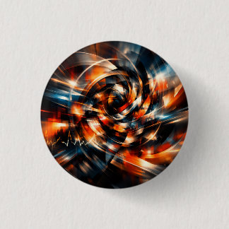 Abstracte visie op beweging en geest ronde button 3,2 cm