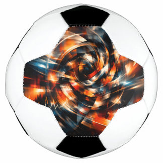 Abstracte visie op beweging en geest voetbal