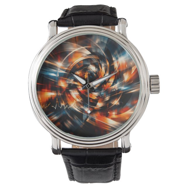 Abstracte visie op beweging & geest horloge (Voorkant)
