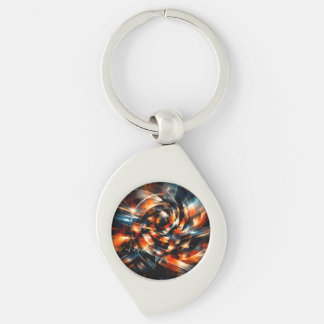 Abstracte Visie van Beweging & Geest Sleutelhanger