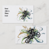 Abstracte Visitekaartjes van Dirt Bike (Voorkant / Achterkant)