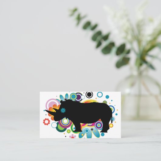 Abstracte Visitekaartjes van Rhino (Staand voorkant)