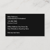 Abstracte Visitekaartjes voor cyberbeveiligingstec (Achterkant)