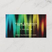 abstracte visitekaartjes voor het lichtspectrum. (Achterkant)