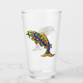 Abstracte viskleurige schalen voor Bright Pop Kuns Glas (Achterkant)