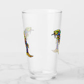Abstracte viskleurige schalen voor Bright Pop Kuns Glas (Links)