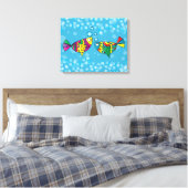 Abstracte viskunst canvas afdruk (Insitu (Slaapkamer))