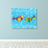 Abstracte viskunst canvas afdruk (Insitu (Houten vloer))