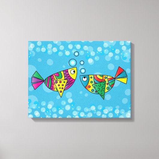 Abstracte viskunst canvas afdruk (Voorkant)