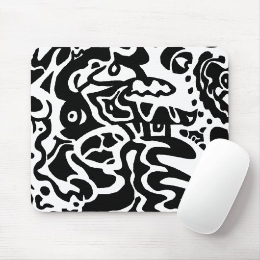 abstracte viskunst muismat (Met muis)