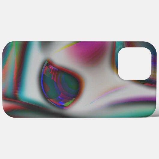 abstracte vismond met psychedelisch tot zacht blau Case-Mate iPhone case (Achterkant (horizontaal))