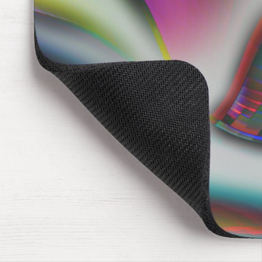 abstracte vismond met psychedelisch tot zacht blau muismat (Hoek)