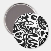 abstracte visschijf magneet (Voorkant / Achterkant)
