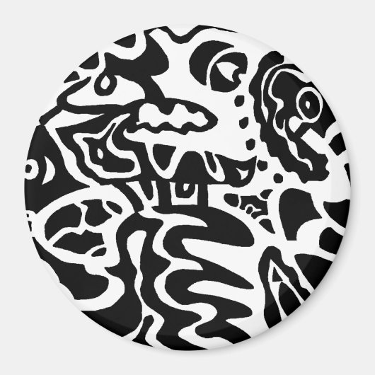 abstracte visschijf magneet (Voorkant)