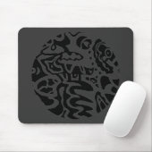 abstracte visschijf muismat (Met muis)