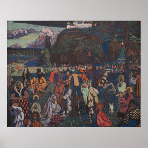 Abstracte vitaliteit, Wassily Kandinsky Kleurrijk Poster