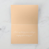 Abstracte vivid Blue Ocean Waves zijn minimaal vro Feestdagen Kaart (Binnen)