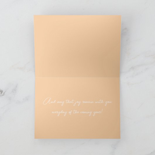 Abstracte vivid Blue Ocean Waves zijn minimaal vro Feestdagen Kaart (Binnen)