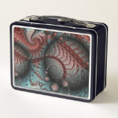 Abstracte Vivid Fantasy Fractal Art Bruin Blauw (Achterkant)