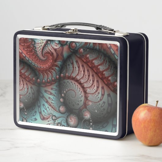 Abstracte Vivid Fantasy Fractal Art Bruin Blauw (In situ)