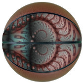 Abstracte Vivid Fantasy Fractal Art Bruin Blauw Basketbal (Voorkant)