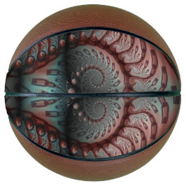 Abstracte Vivid Fantasy Fractal Art Bruin Blauw Basketbal