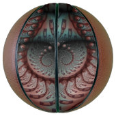 Abstracte Vivid Fantasy Fractal Art Bruin Blauw Basketbal (Verticaal)