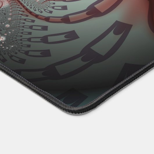 Abstracte Vivid Fantasy Fractal Art Bruin Blauw Bureaumat (Hoek)