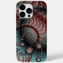 Abstracte Vivid Fantasy Fractal Art Bruin Blauw Case-Mate iPhone 14 Pro Max Hoesje